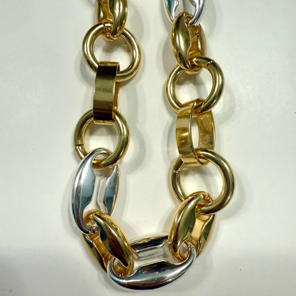 J. Crew mixed metal chainlink necklace - Picture 4 of 5